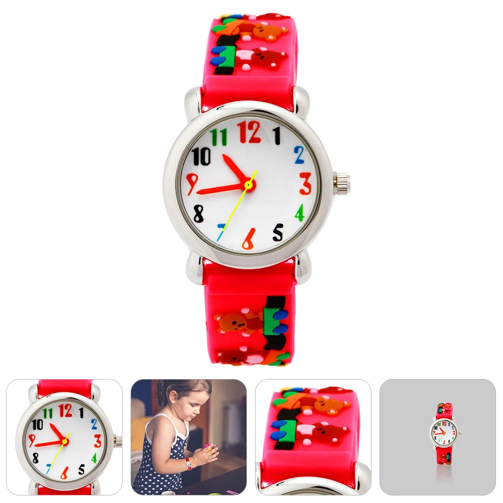 3D Cartoon Kids Watch Cute Children Wristwatch Clear Dial Easy Time Learning Boys Girls Gift Cartoon Children Watch