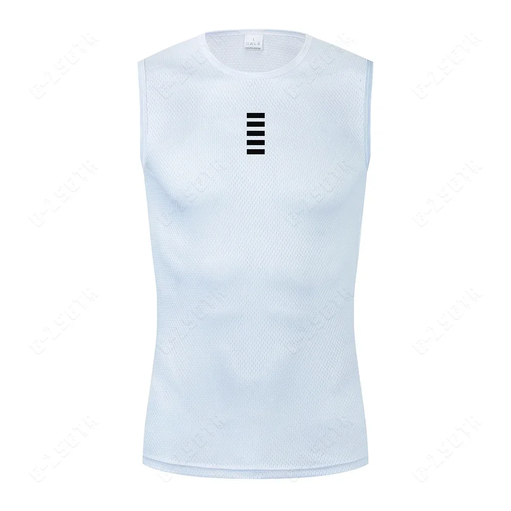 Camiseta interior reflectante de secado rápido para ciclismo, ropa interior deportiva ajustada de alta elasticidad, color blanco