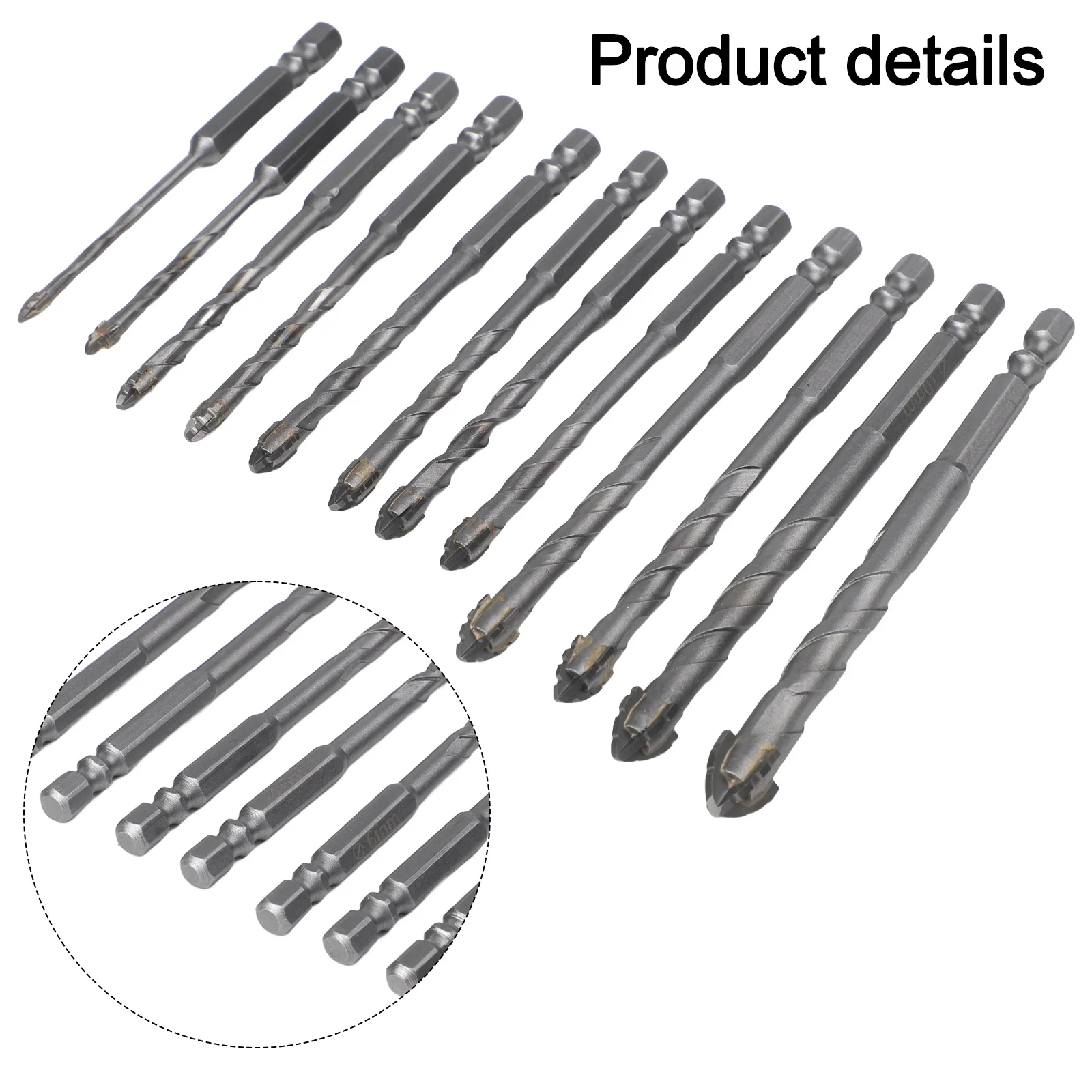 

Carbide Drill Bit Set 4 Flute Drill Bit 14 Inch Hex Shank For Power Tools Carbide Drill Bit Silver Yellow optional