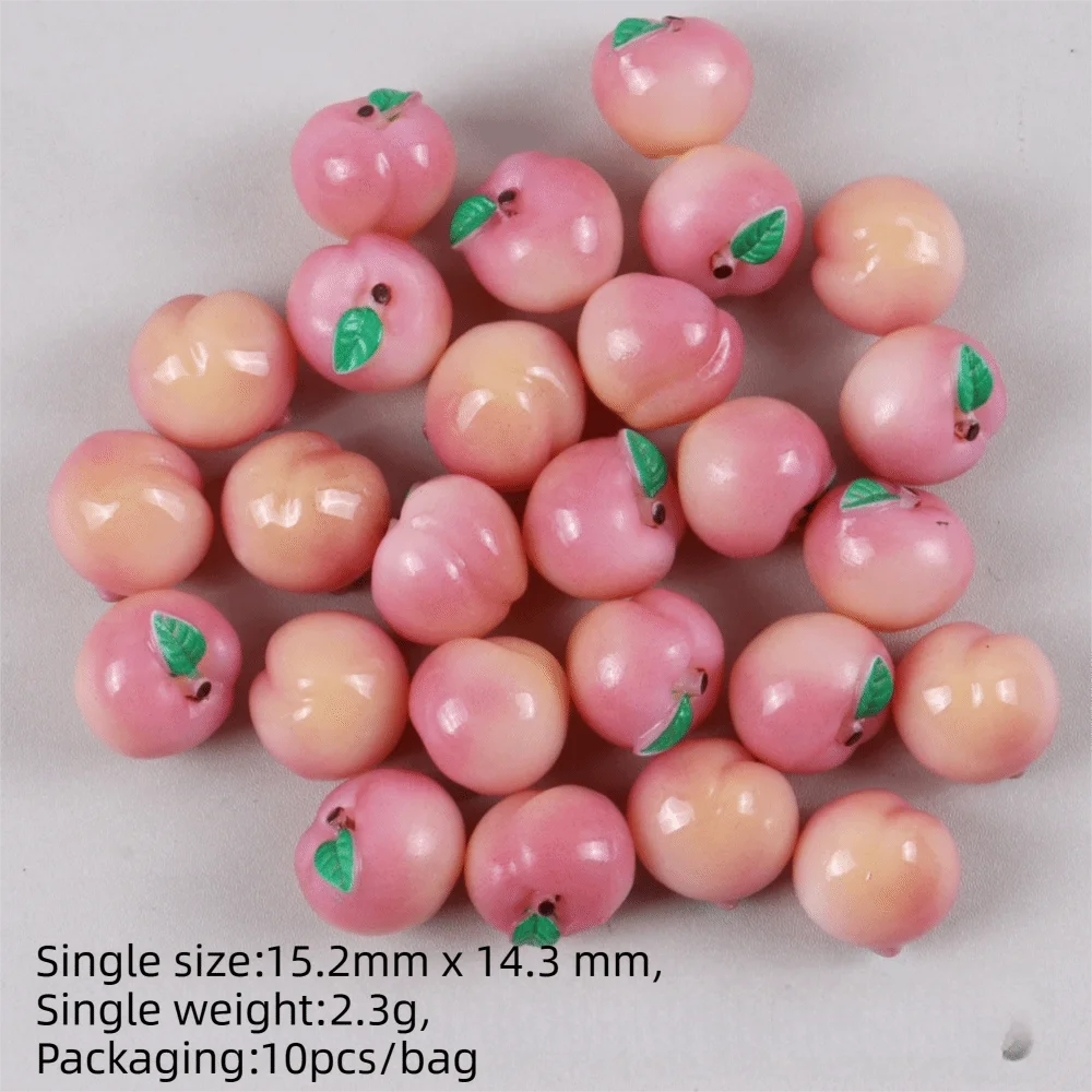 Not Hole Beads Fruit Necklace Accessories Stackable Colorful Beads Fruit Beaded accessories Exaggerated for Not Hole