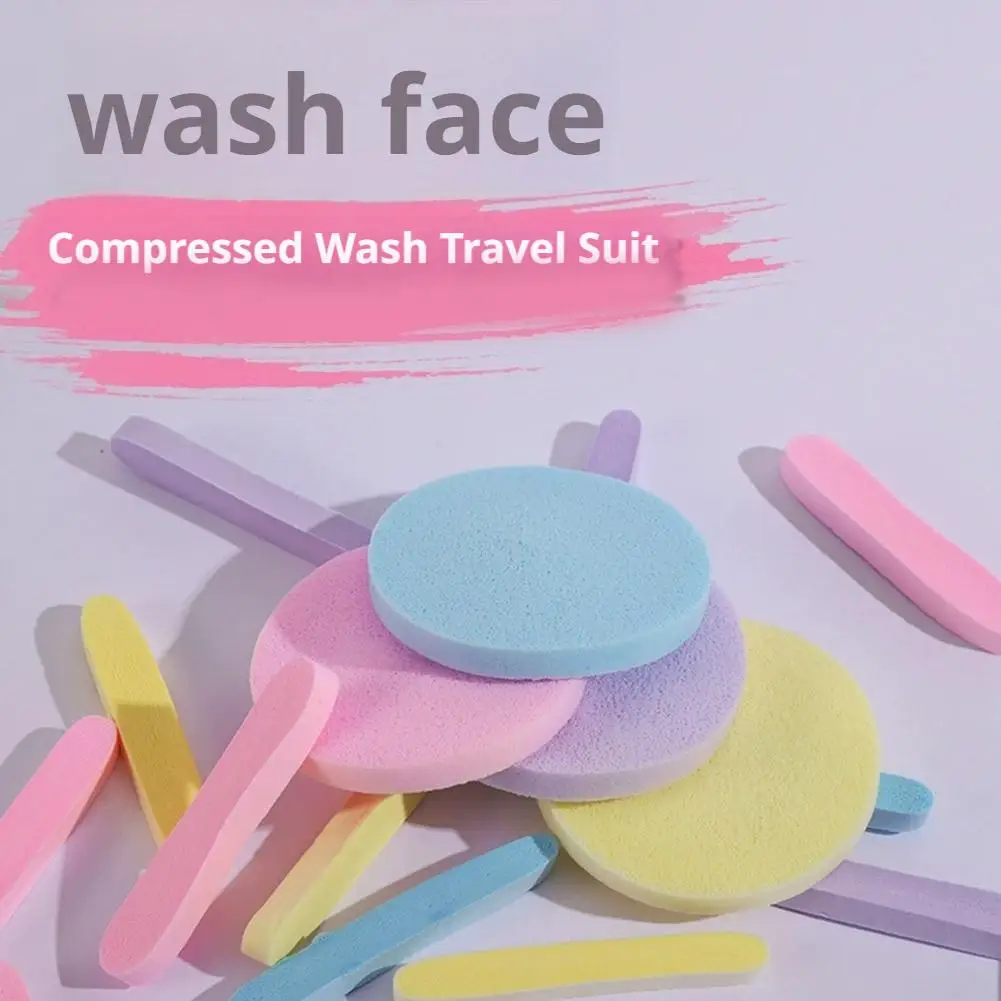 12 STKS Gezichtsspons Gecomprimeerd, Gezichtsreinigingsspons Cosmetische Natte Bladerdeeg Droge Natte Make-up Gezichtsspons Ronde Wassen Gezichtssponzen