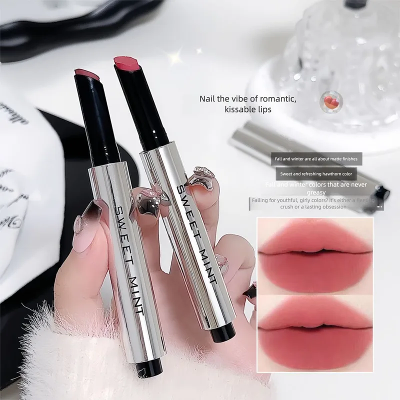 SWEET MINT Soft Lip Mud Velvet Matte Not Easy To Fade Autumn And Winter No Makeup Whitening Lipstick Pen