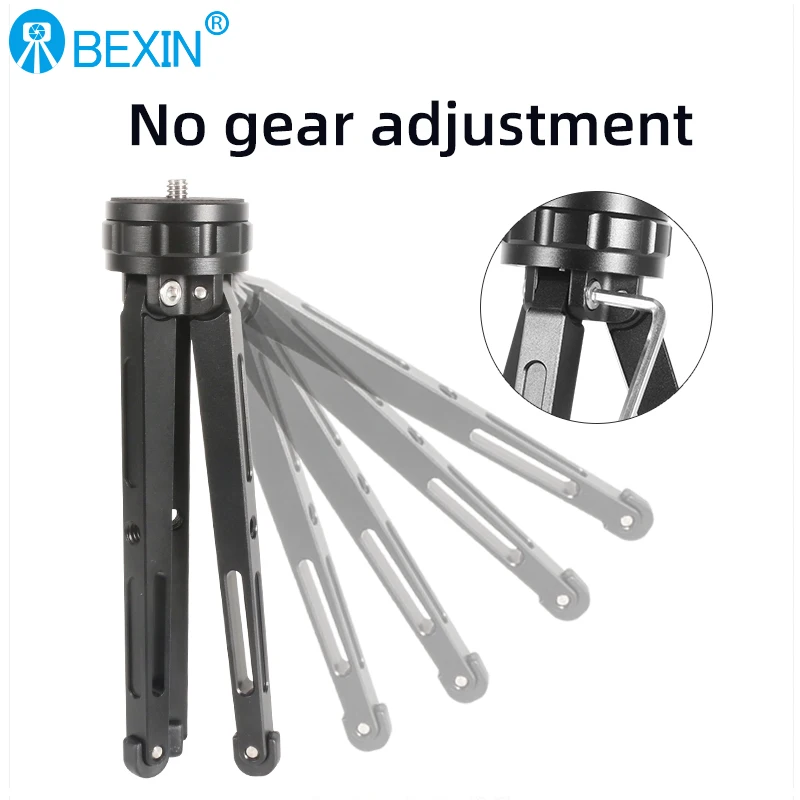 BEXIN Mini Ball Head With 1/4 Screw for Aluminum Alloy Camera Phone Speedlite MS22 Tripod Selfie Stick Foldable and Lightweight