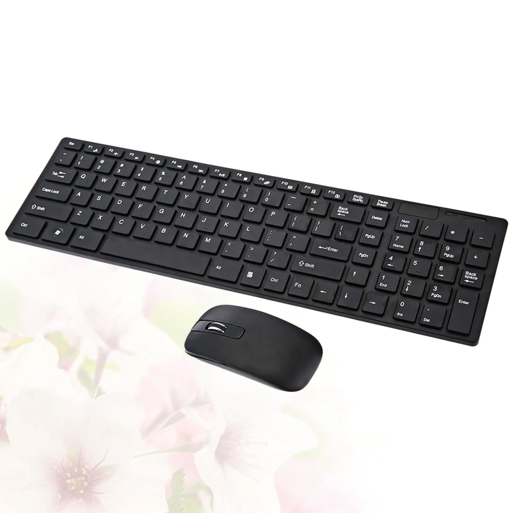 

Wireless Keyboard Mouse Set Ultra Thin Portable 2 4G Creative Design for Home Tablet Computer Office Lightweight Compact Durable