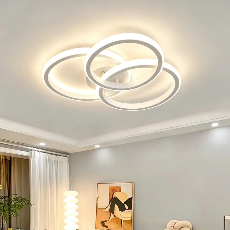 Modern LED Ceiling Light, 3000K-6500K Circle Ceiling Lamps，3-Color Light Fixtures for Living Room Dining Room Bedroom Home Decor