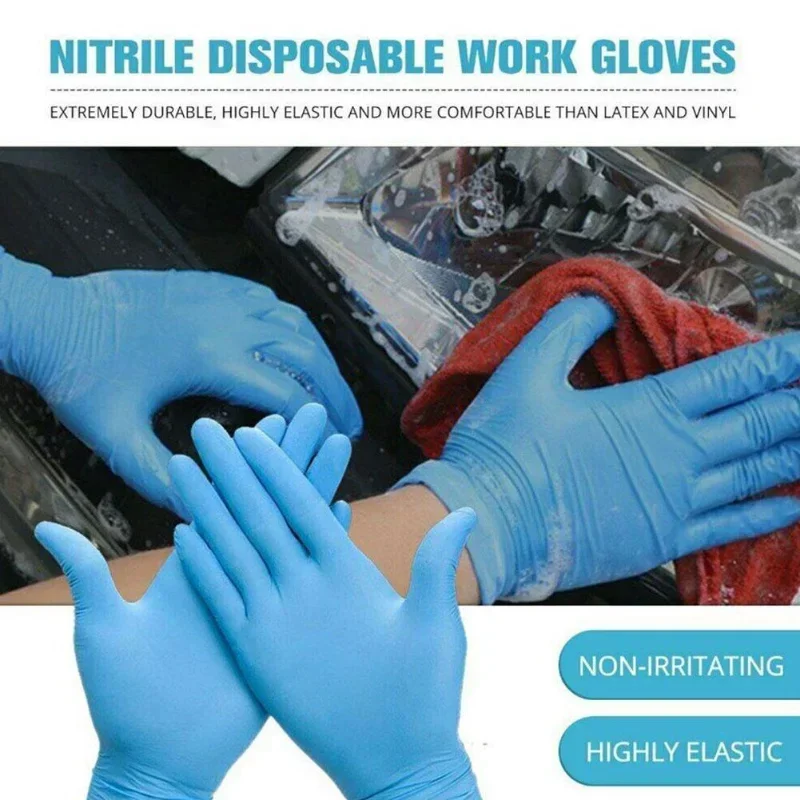 Black Gloves Disposable Latex Free Powder-Free Exam Glove Size Small Medium Large X-Large Nitrile Vinyl Synthetic Hand S M L XL