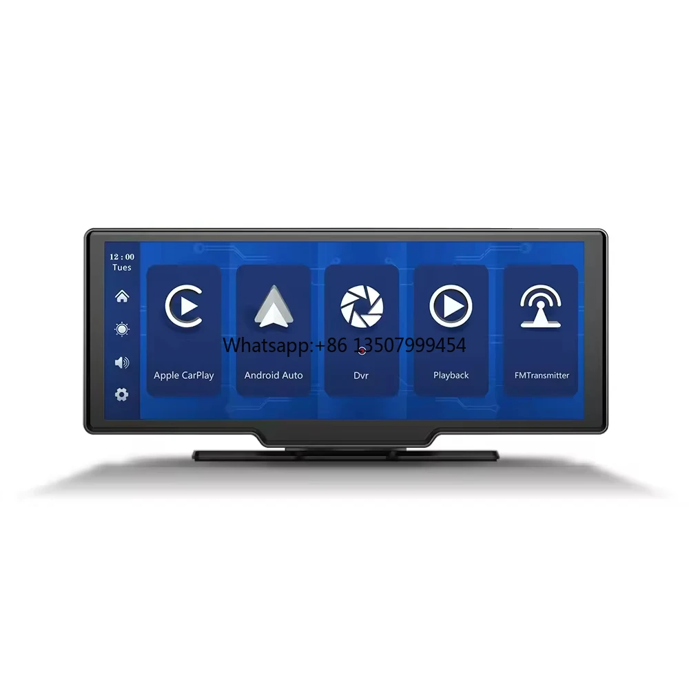 

10.26 IPS Dual Car Camera Recorder Dash Cam DVR with Night Vision Wireless Carplay