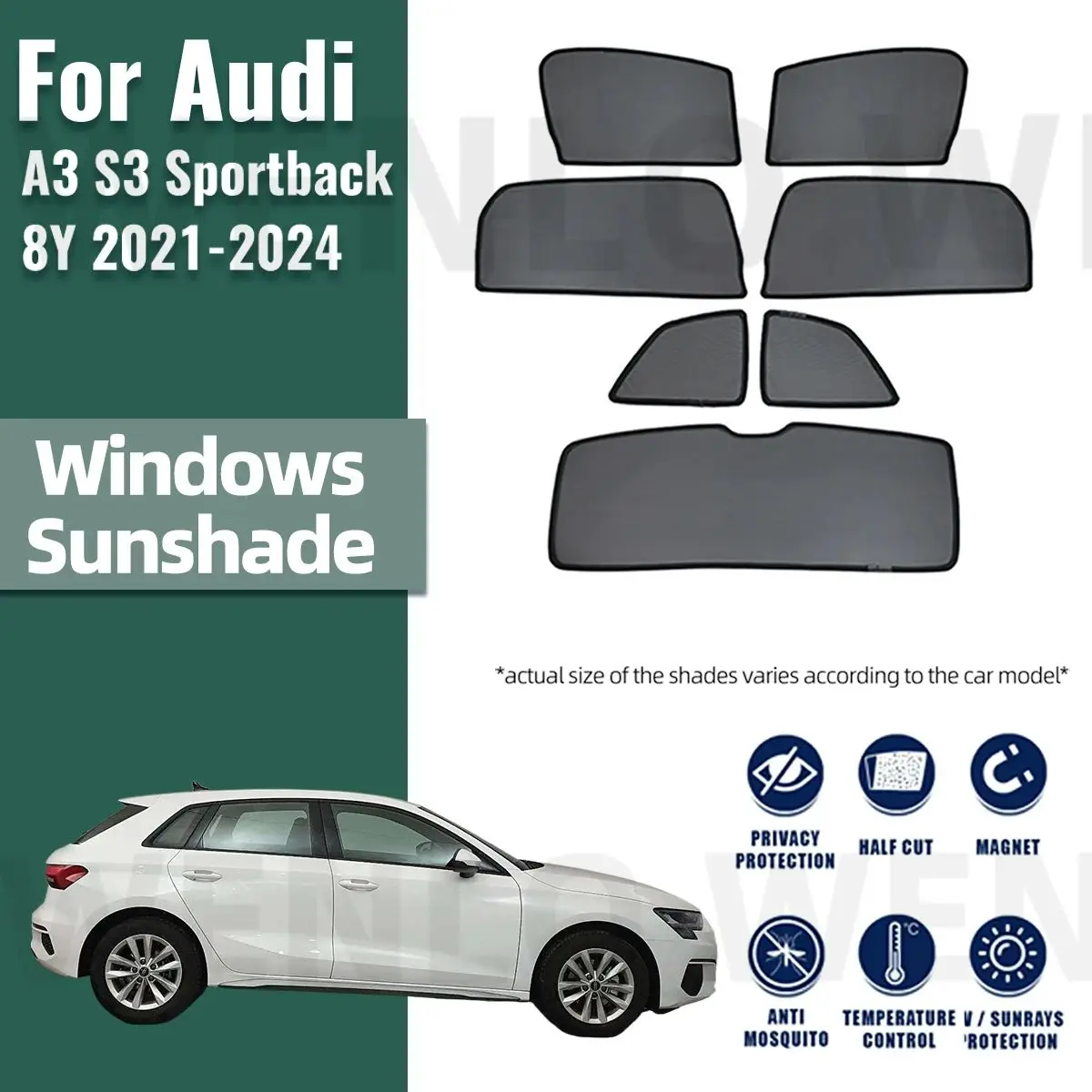 

For Audi Q3 Sportback 2019-2026 Car Sunshade Front Windshield Accessories Vehicle Curtain Side Window Sun Shade Visor Protector