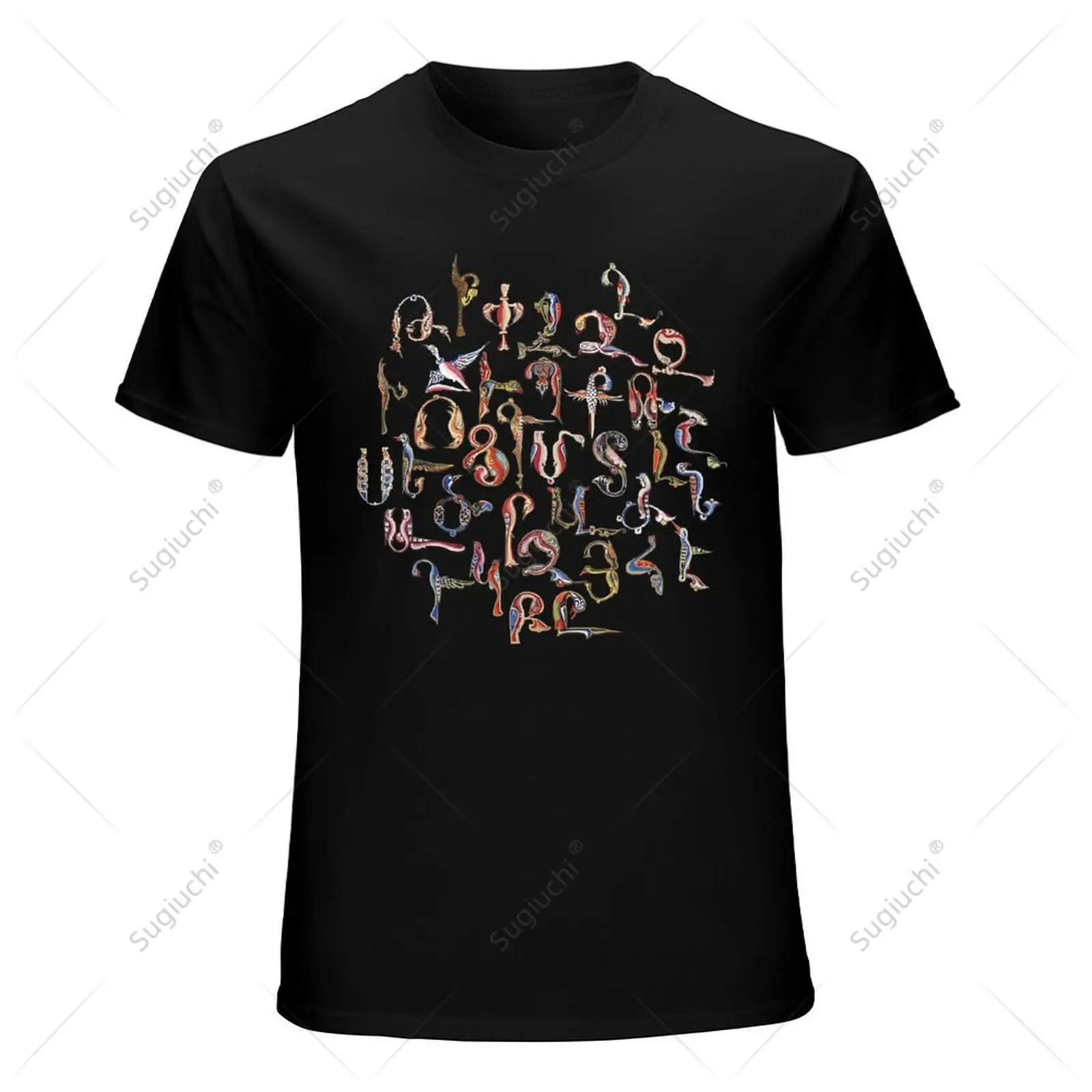 Unisex Men Armenian Alphabet Birds Armenia Symbols Tshirt Tees T Shirts Women Boys 100% Cotton T-Shirt