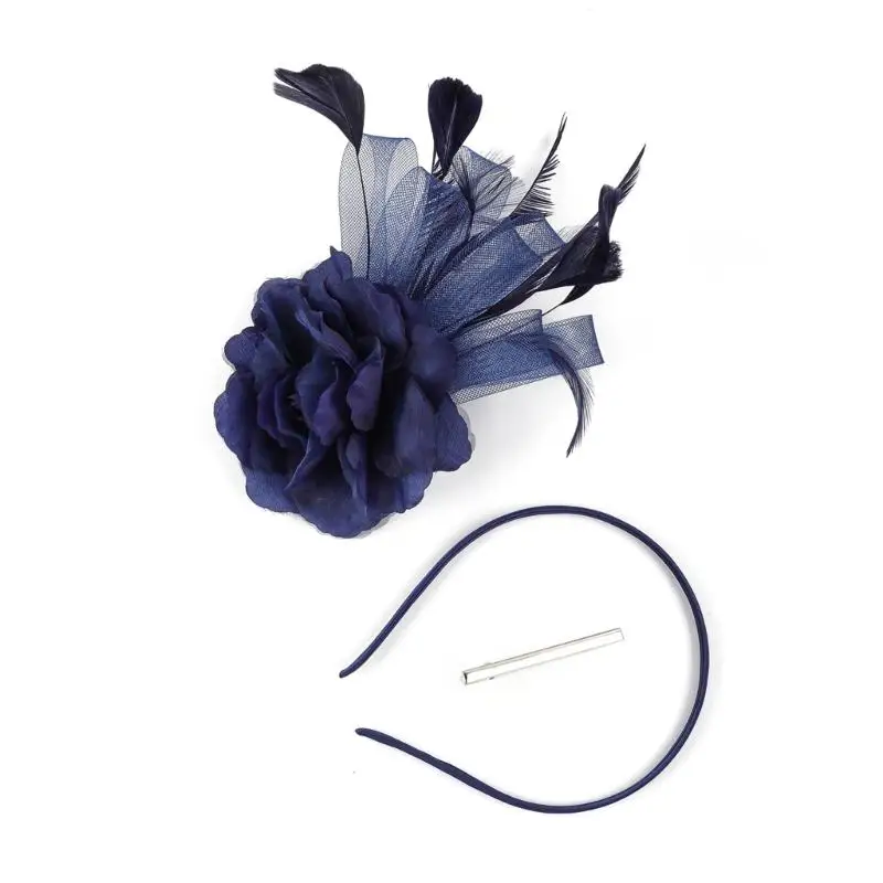 

31BB Adjustable Bridal Fascinator Flower Hat with Headbands and Clip Fashion Headpiece for Bridesmaids Carnivals Festivals
