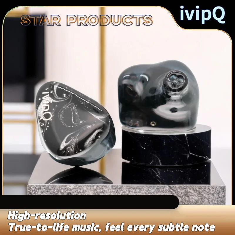 ivipQ Conch V12 2DD+6BA Flagship IEM With Upgraded Modular Cable HiFi Music Monitor Earphones Wired For Audiophiles Musicians