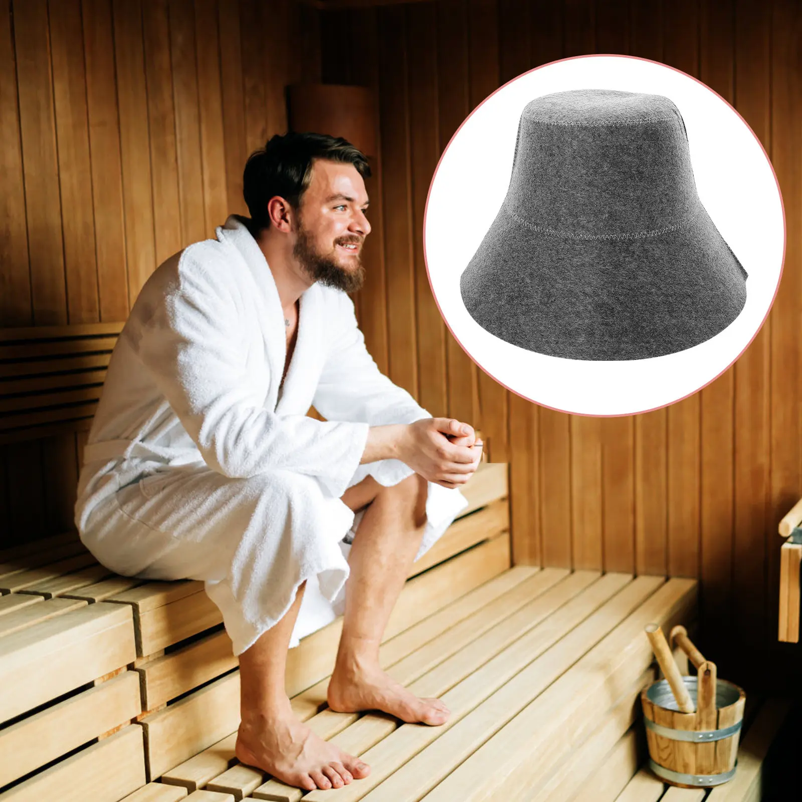 

Комплект из 2 фетровых шапок для сауны: быстросохнущие, термостойкие, для душа, спа-салона, домашнего использования, банные принадлежности