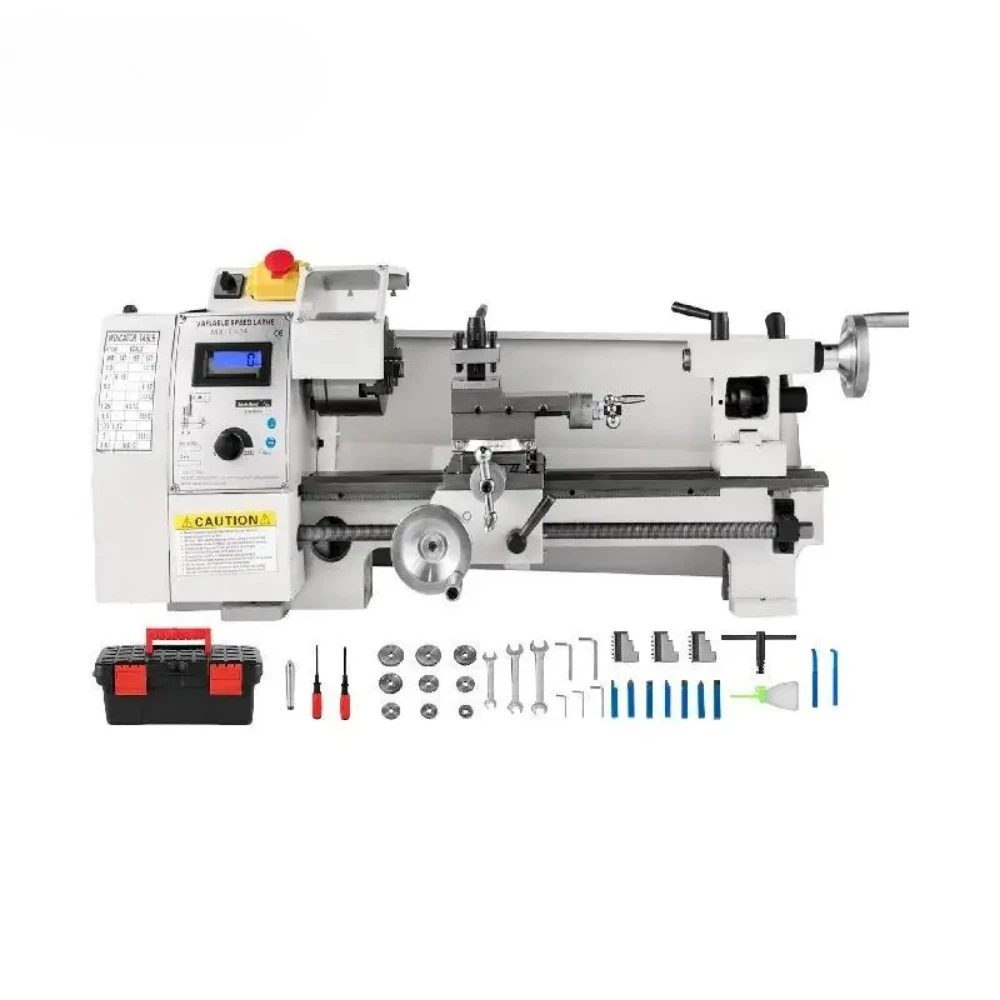 

VEVOR Mini Metal Lathe Machine 8"x14" (210*350 mm) 650W Variable Speed for DIY Metal Working Turning Drilling Threading Milling