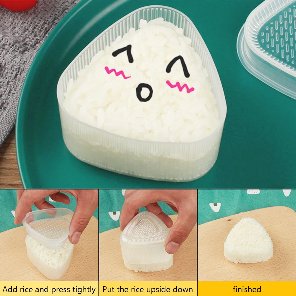 Suşi pirinç makinesi kalıp karikatür şekil Onigiri pirinç topu Set japon basın makinesi kalıp DIY araçları Bento mutfak alet aksesuarları