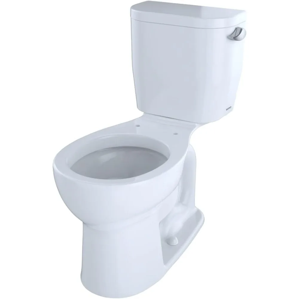 Two-Piece Round 1.28 GPF Universal Height Toilet with Right-Hand Trip Lever, Cotton White