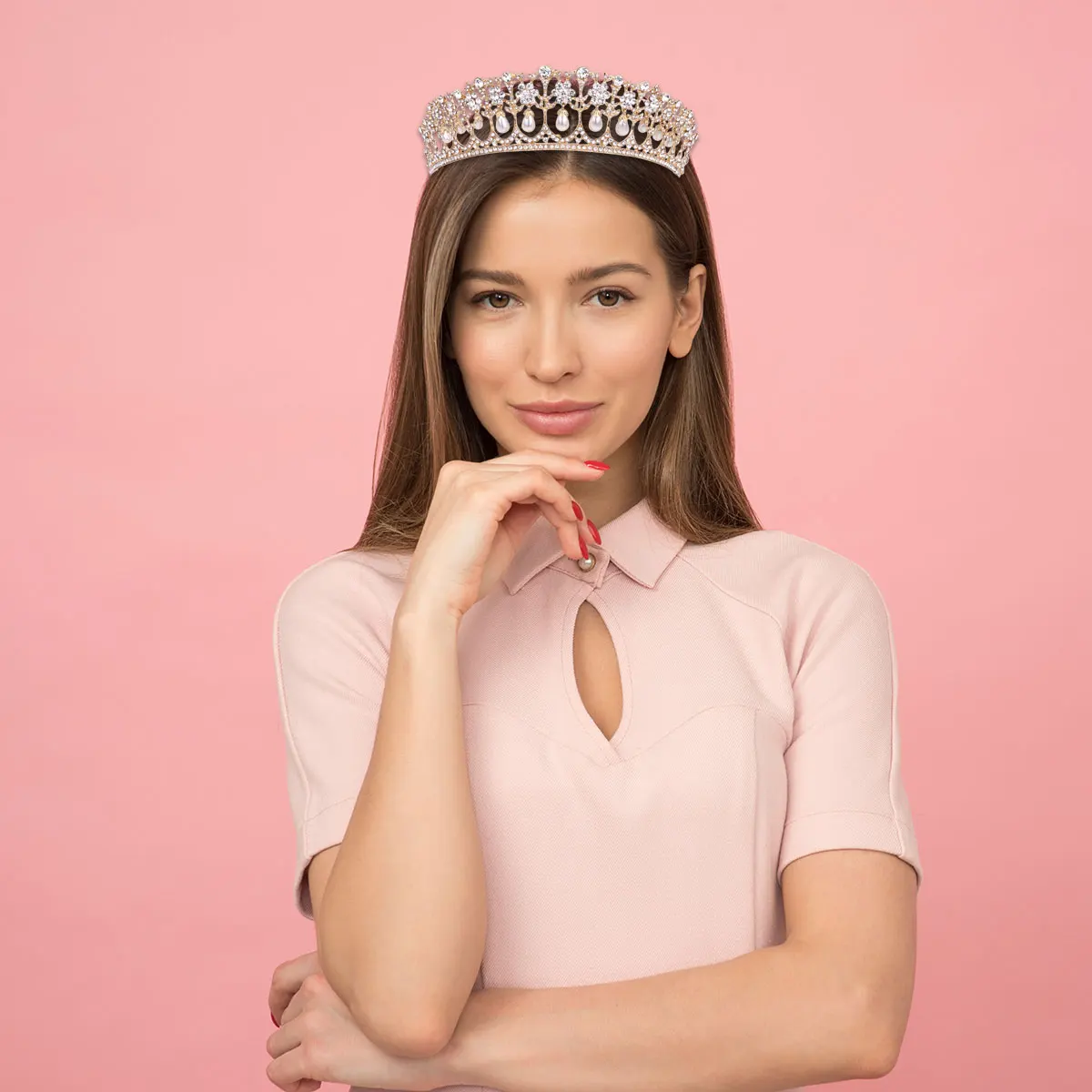 

Wedding Decorations Crown Hair Accessory Fashion Hoop Headgear Bridal Crowns for