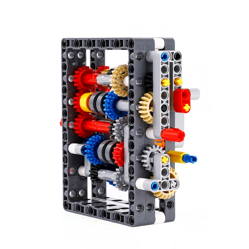 Moc 135 peças ultra-compacto 8 + n + r-velocidade modelo sequencial blocos de construção engrenagens transmissão de velocidade caixa de velocidades tijolos técnicos brinquedos