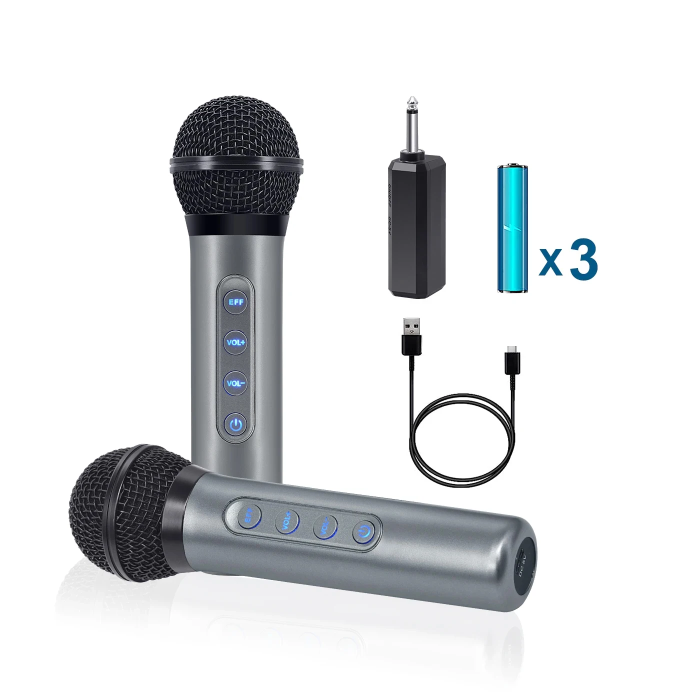 Heikuding 2.4G Cordless Handheld Karaoke Microphone  Universal Wireless Microphone with Rechargeable Battery  Singing MIC