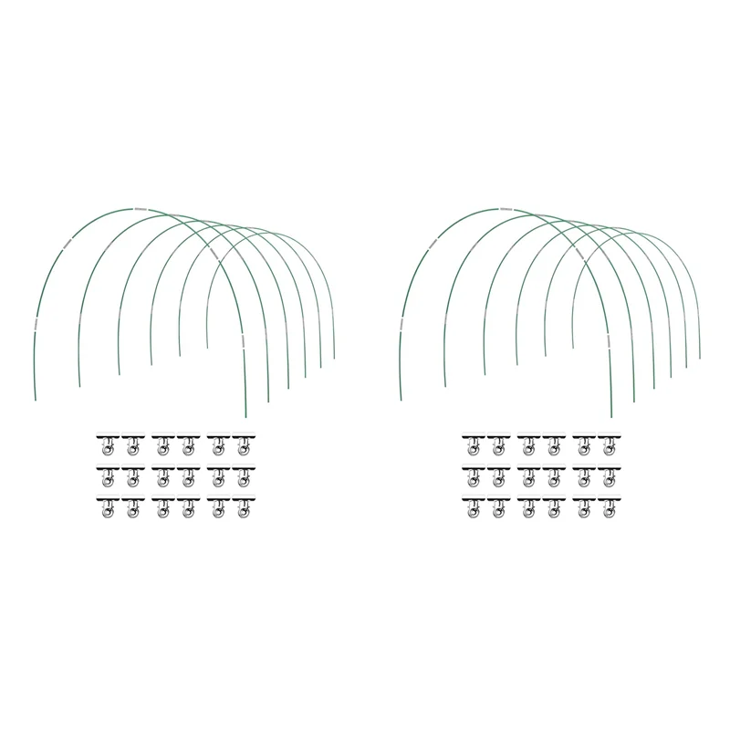 

AB33-72 PCS Green House Hoops Grow Tunnel 6 Sets Of 8.5 FT Long Garden Hoops Kit, Rust-Free Fiberglass Raised Beds Hoops