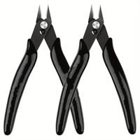 Metal Flush Cutting Pliers - 1/2Pcs Mini Nose Side Snips, Electrical Wire Cable Cutter Convenient Tool