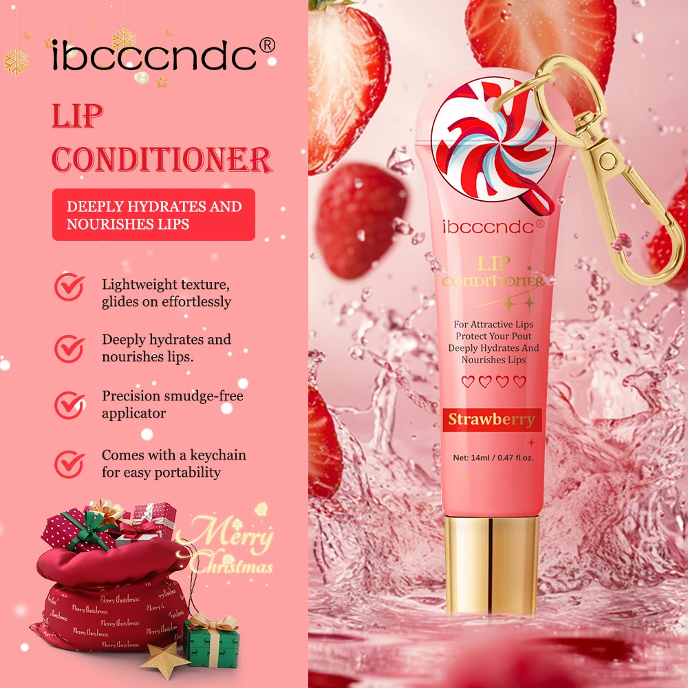 مجموعة بقع الشفاه والفراولة وزيت الشفاه، جل شفاف لامع ومرطب للشفاه للنساء، مكياج تجميلي