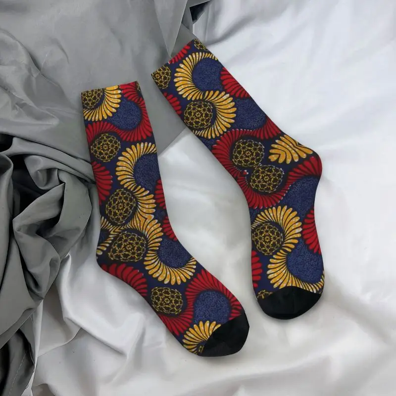 Chaussettes de sport à motif africain Ankara pour hommes et femmes, impression 3D, art ethnique traditionnel africain, chaussettes de football chaudes, mode