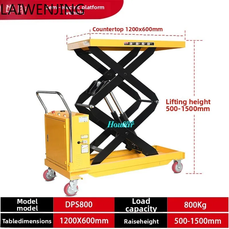 MJY mobile lifting hydraulic platform truck semi-automatic platform truck