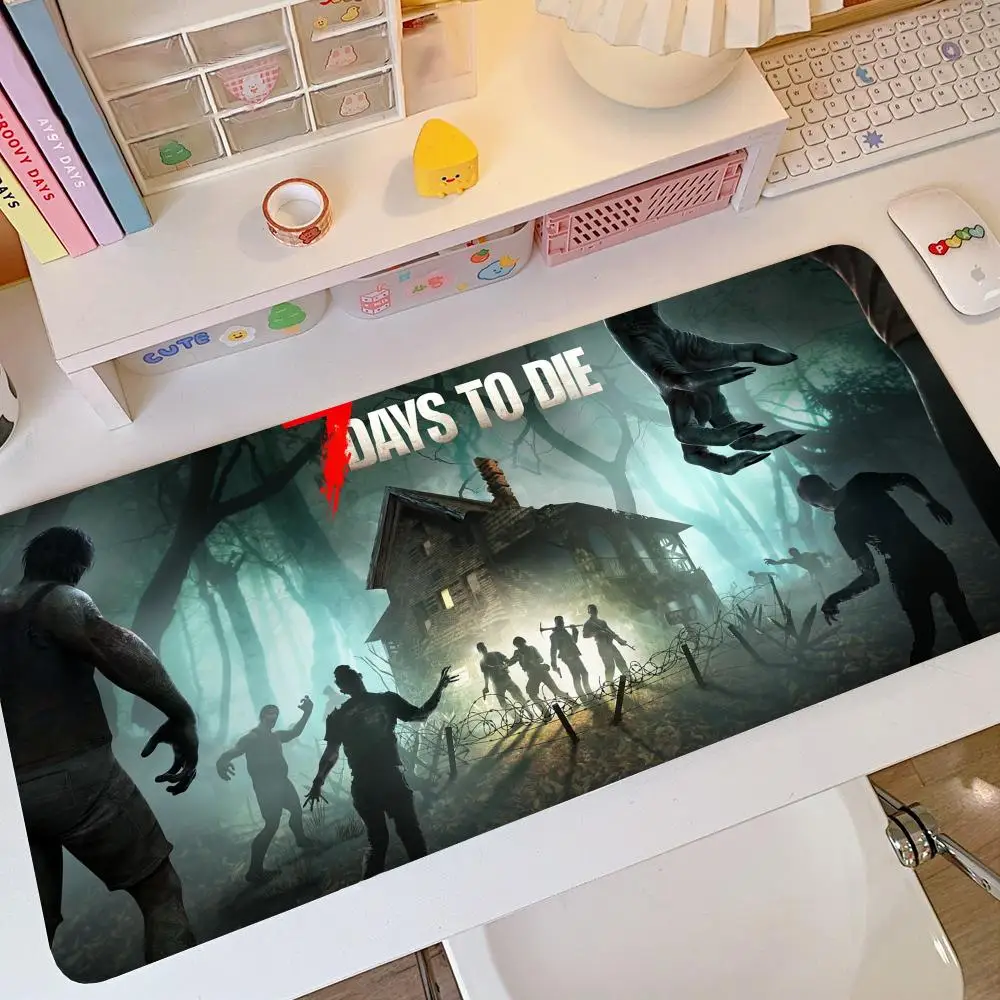 Survival Horror Co-op Zombie Game 7 Days to Die Mouse Pad Non-Slip Rubber Edge locking keyboard escritorio mousepads Game play mats for notebook PC computer