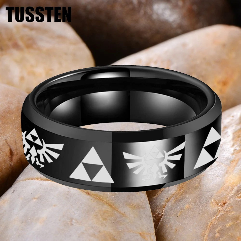 

Dropshipping TUSSTEN 6/8MM Men Women Ring Tungsten Wedding Band Domed Polished Comfort Fit Free Shipment