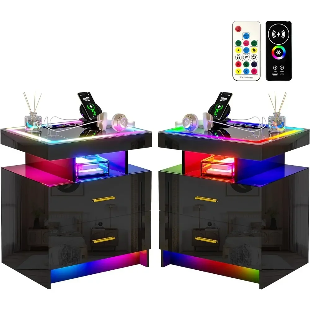 

LED Nightstand Set of 2