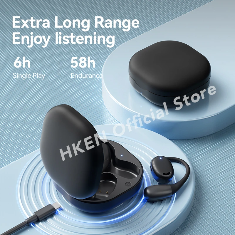 Bluetooth Earphones Ear Hook Wireless Headphones With Microphone HIFI Sound HD Calling Headsets for All Smart Phone