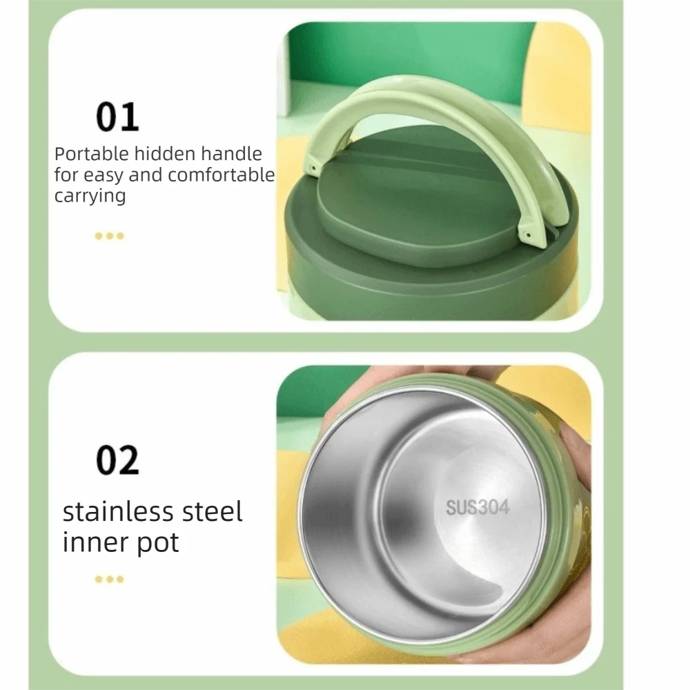 

Insulated Soup Cup 1.5L Thermal Lunch Box Leak-Proof Household Insulated Bucket Hand-held Thermos Food Containers Students