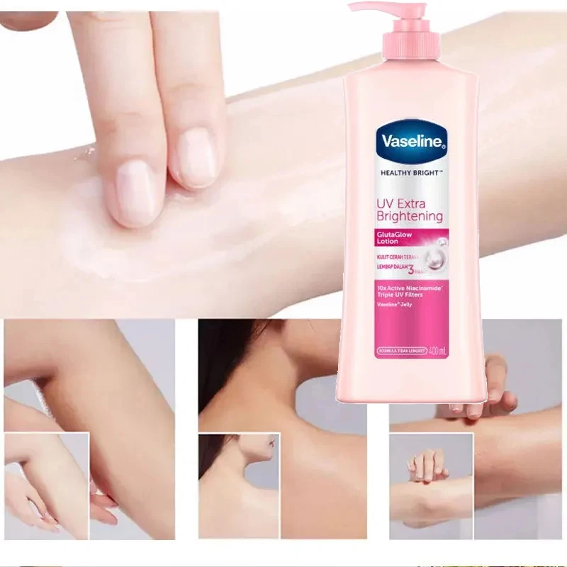 400ml Vaseline Body Cream Healthy Bright UV Extra Brightening Gluta Glow Body Lotion