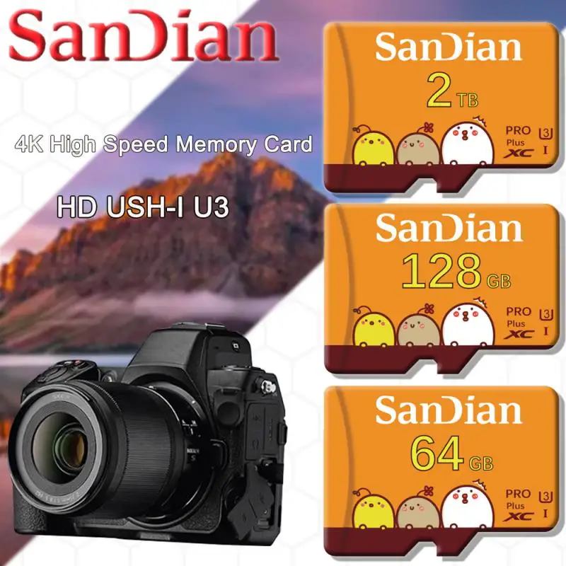 Original Newest Micro Memory Card C10 U3 4K HD Trans 128GB SD Flash Cards For Camera GoPro DJI Nintendo Switch TF Card