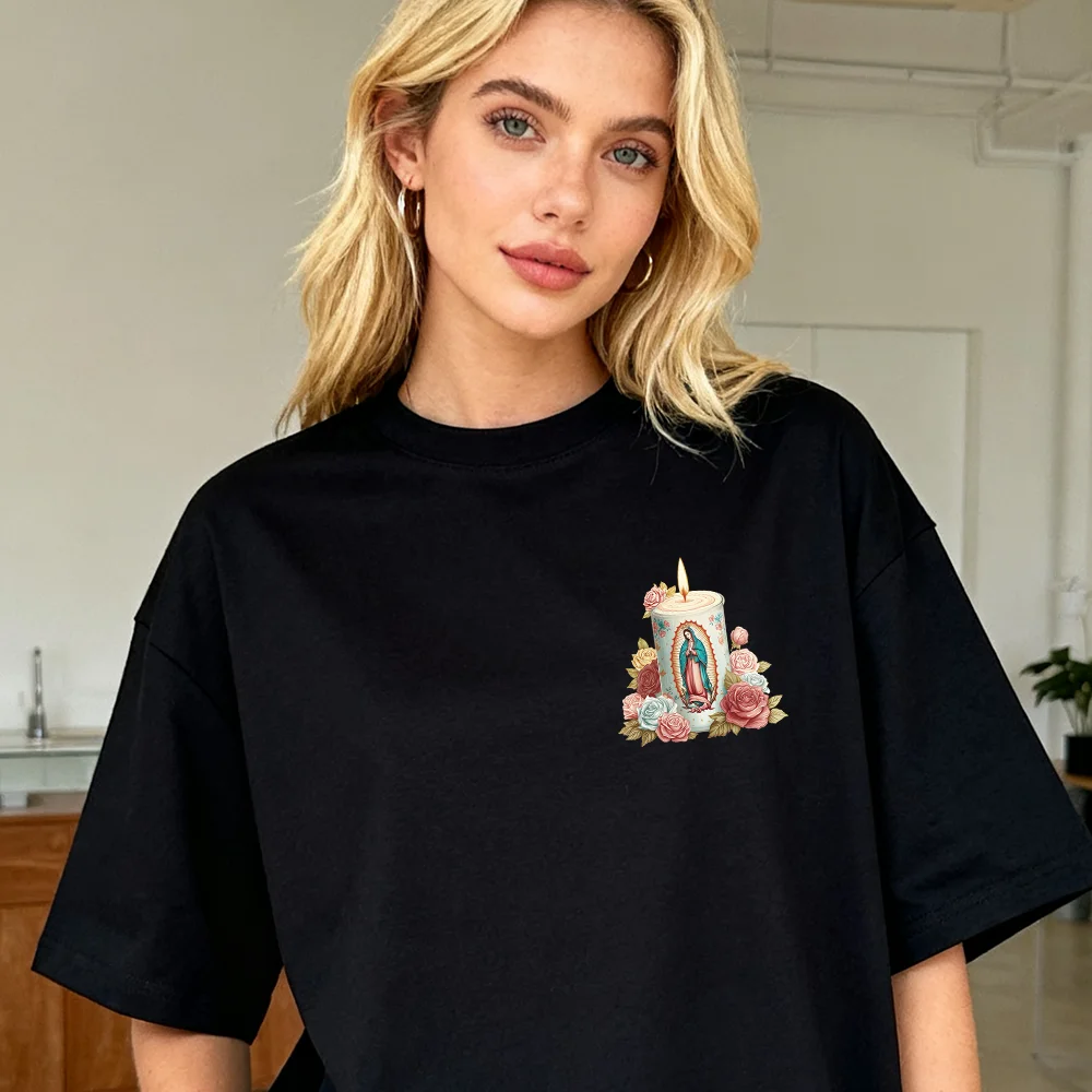 12 قطعة من ملصقات نقل الحديد متعددة الفن لسيدة غوادالوبي - فينيل عالي الجودة، ألوان نابضة بالحياة وطويلة الأمد #4