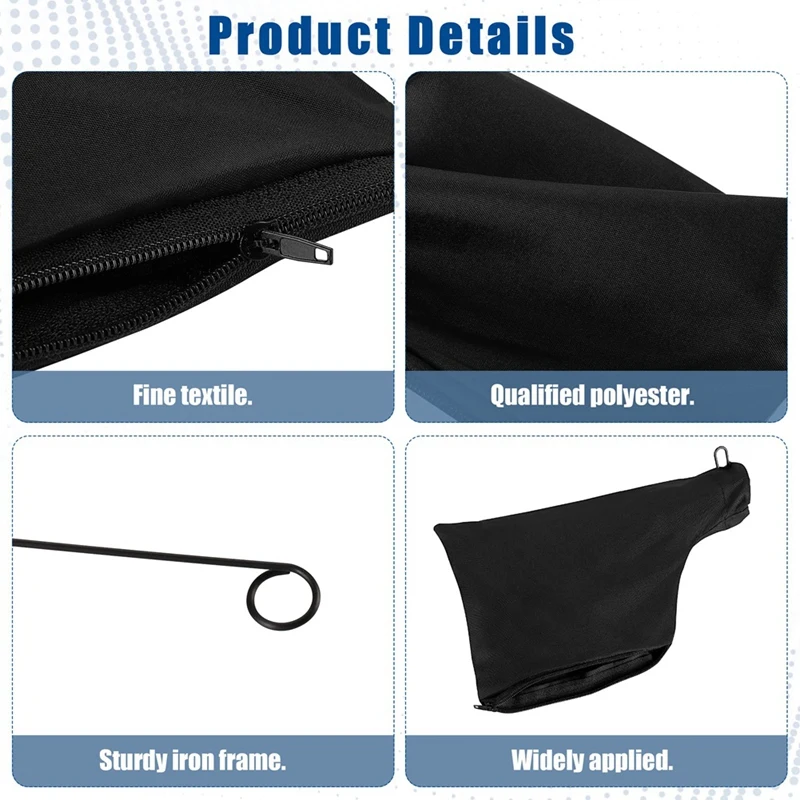 1 Pcs Black Dust Collection Bag For Miter Saw 255 Model With Zipper And Wired Adjustable Stand, Dust Collector Bags Easy Install