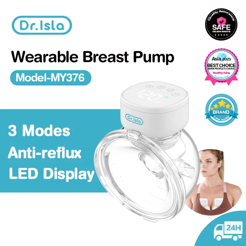 New Wearable Breast Pum Hands Free Electric Breast Pump Silent Invisible Breast Pump 3 Modes 9 Levels of Suction 180ML Capacity