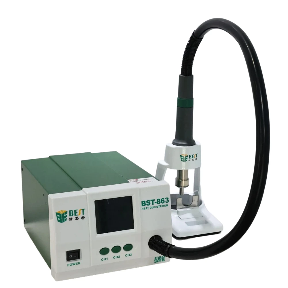 Heteluchtpistool Desoldeerstation BST-863 Loodvrij Heteluchtpistool LCD Touchscreen Constante Temperatuur SMD Rework Station Lasapparaat