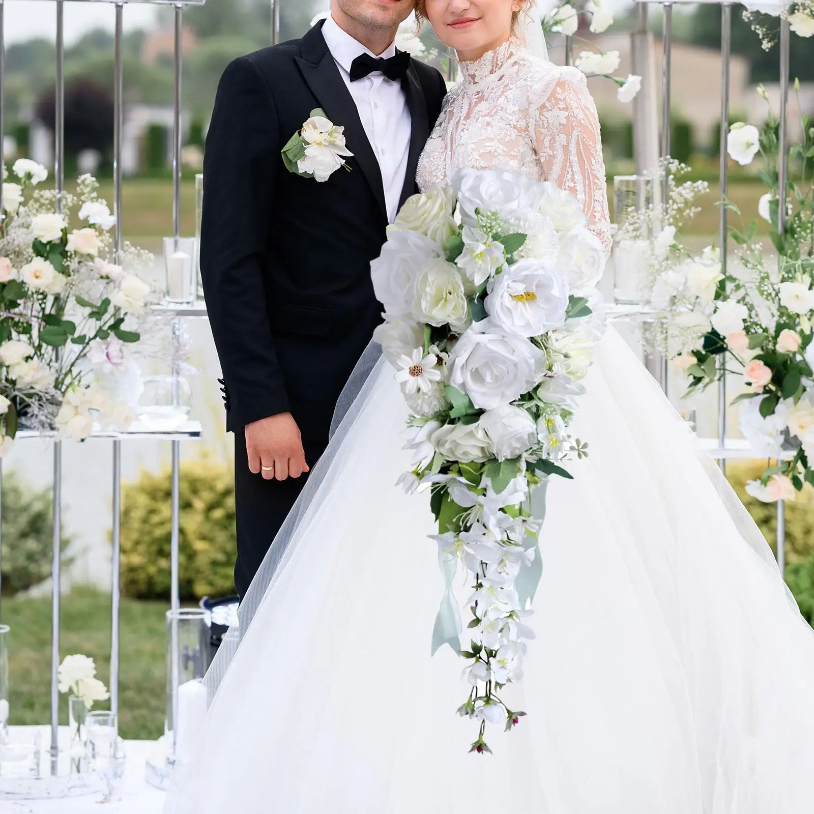 

Wedding Bouquet for Bride Bridesmaid Artificial Flowers for Valentine's Day