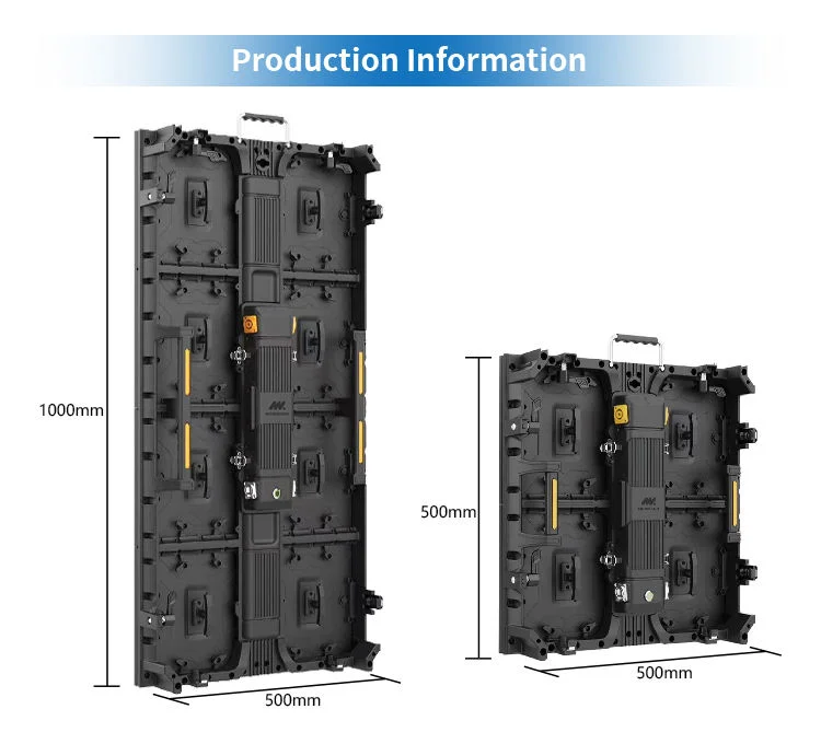 4K Full Color LED Screens 500x500/500x1000mm Outdoor Display IP65 Waterproof 5000cd Brightness HDR Sunlight Readable Live Events