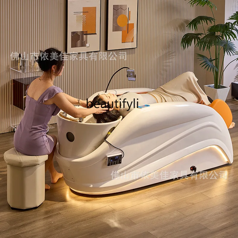 

Electric massage shampoo bed hair salon barber shop wash face with beauty fumigation water circulation massage back