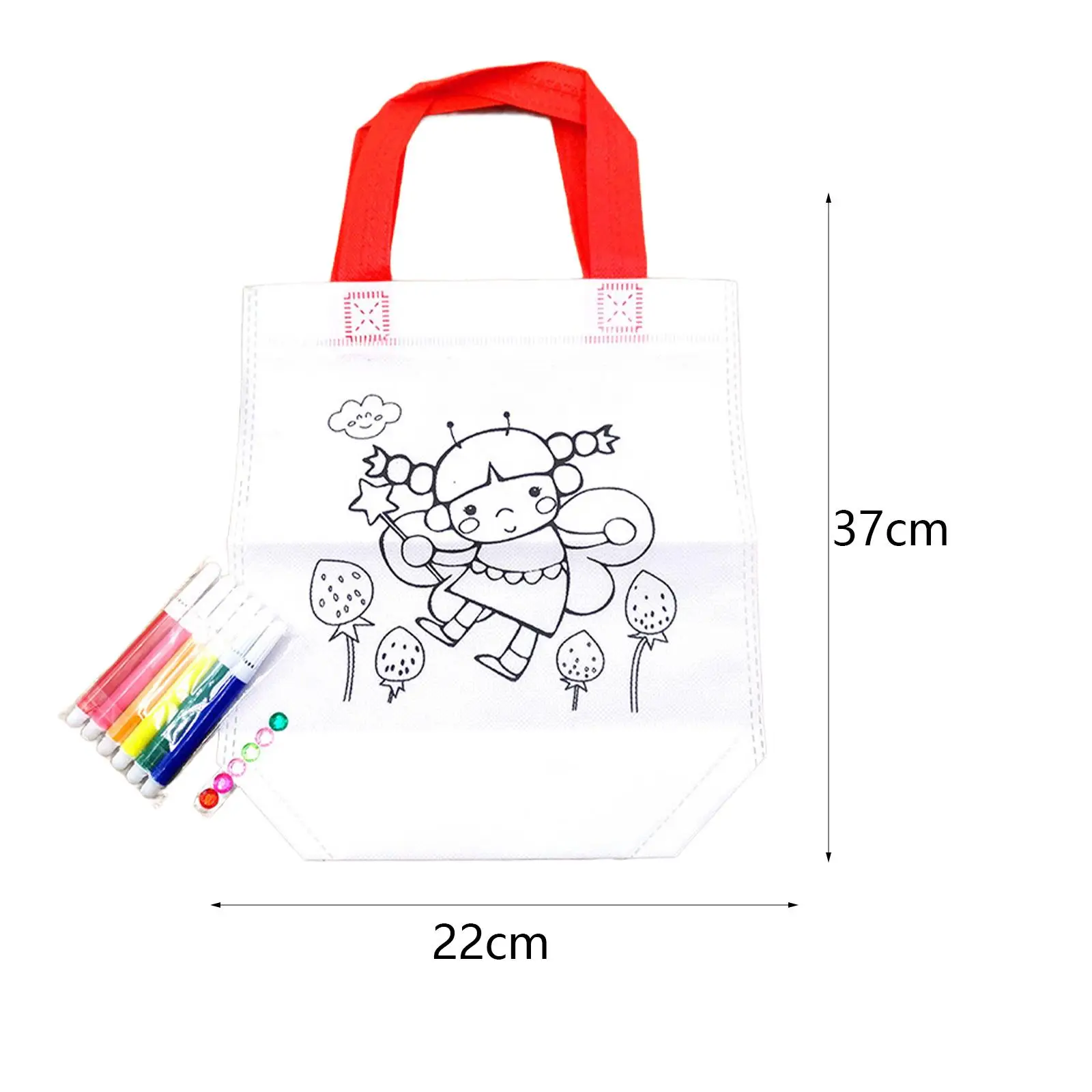 Bolsas de Goodie reutilizables para fiesta, bolsa de mano para colorear, 5 piezas