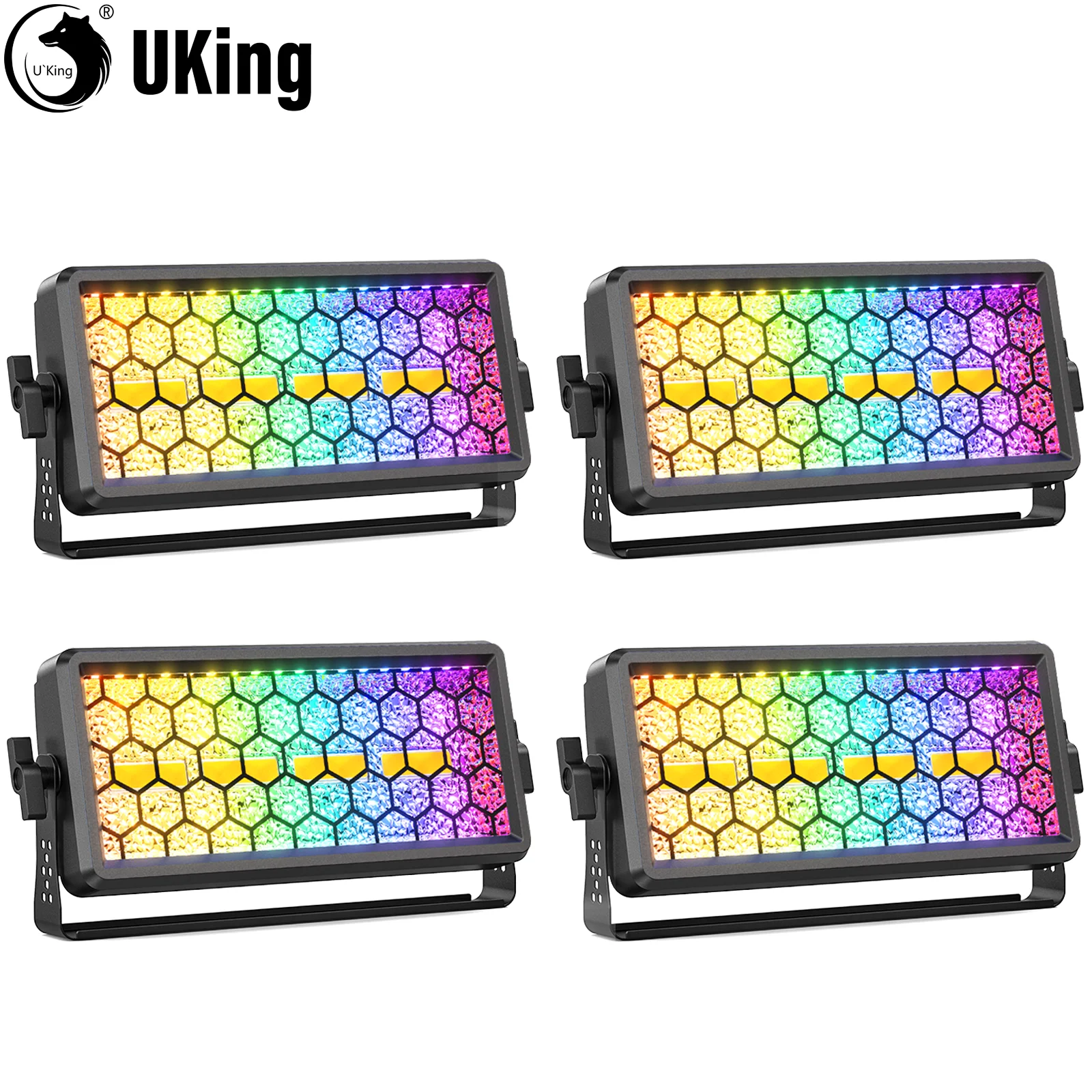 

U'King 150W COB 36 RGB LED Wall Washer Light Retro Strobe Stage Light DMX512 Uplighting For DJ Wedding Party Theater Halloween