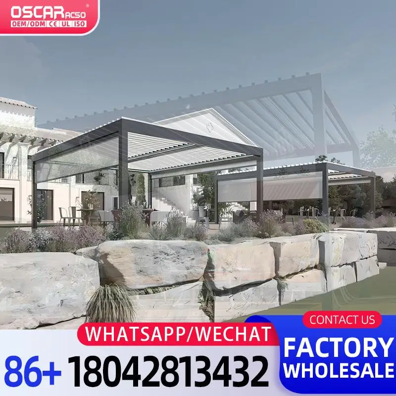 

Outdoor Motorised Manual 55M Garden Louvered Aluminium for Vietnam 3X2 6X4 Pergola