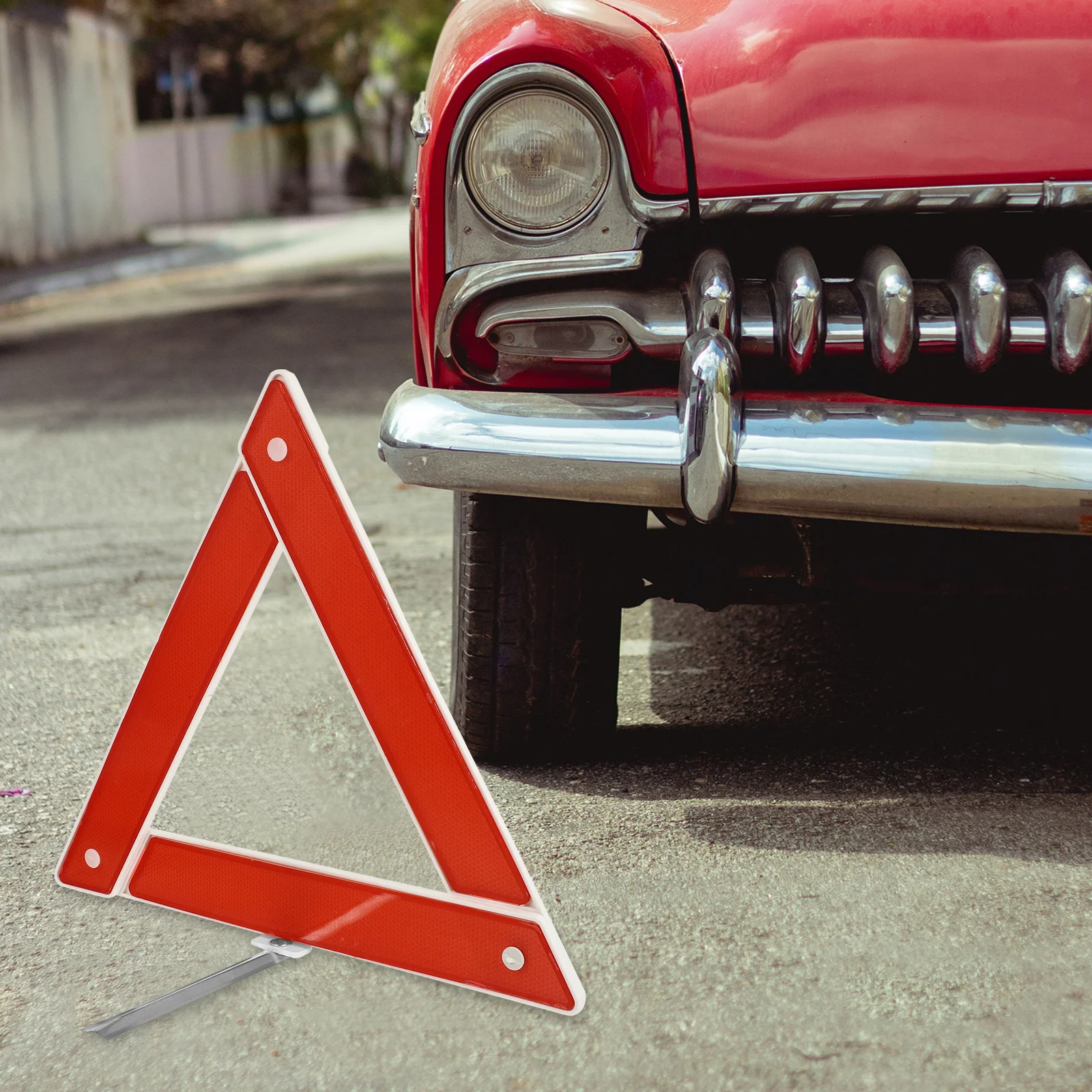 2Pcs Car Warning Triangle Road Safety Sign Folding Auto Warning Sign for Vehicle Maintenance and Roadside Assistance