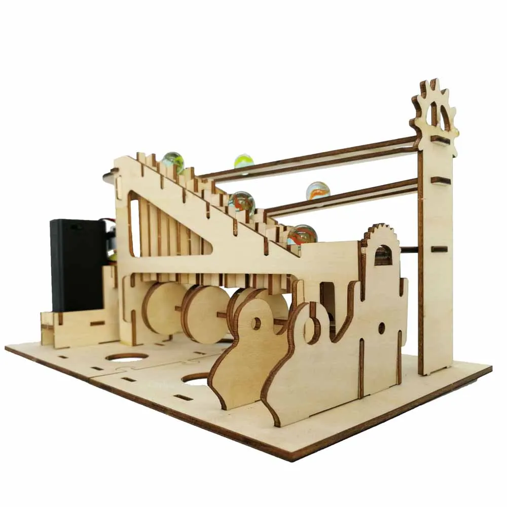 3D Wooden Puzzle Marble Run IY Model Kit Jigsaw Ducational Toys Steam Science Experiments Runs Gift for Kids Adults Teens