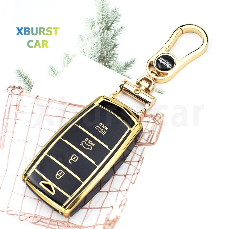 4 Bottons Auto Key Fob Shell Protector for HYUNDAI 2020 Genesis G70 G80 EQ900 G90 TPU Car Smart Key Case Cover Accessories