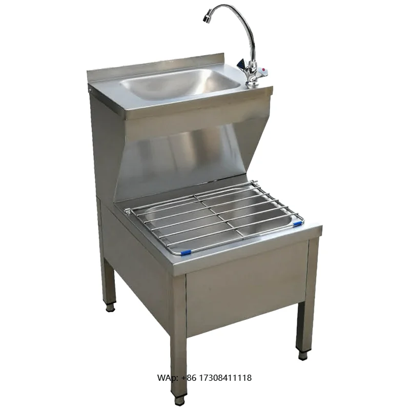 Commercial Stainless Steel Industrial Kitchen Utility Cleaners Sink Mop Sink With Hand Wash Basin