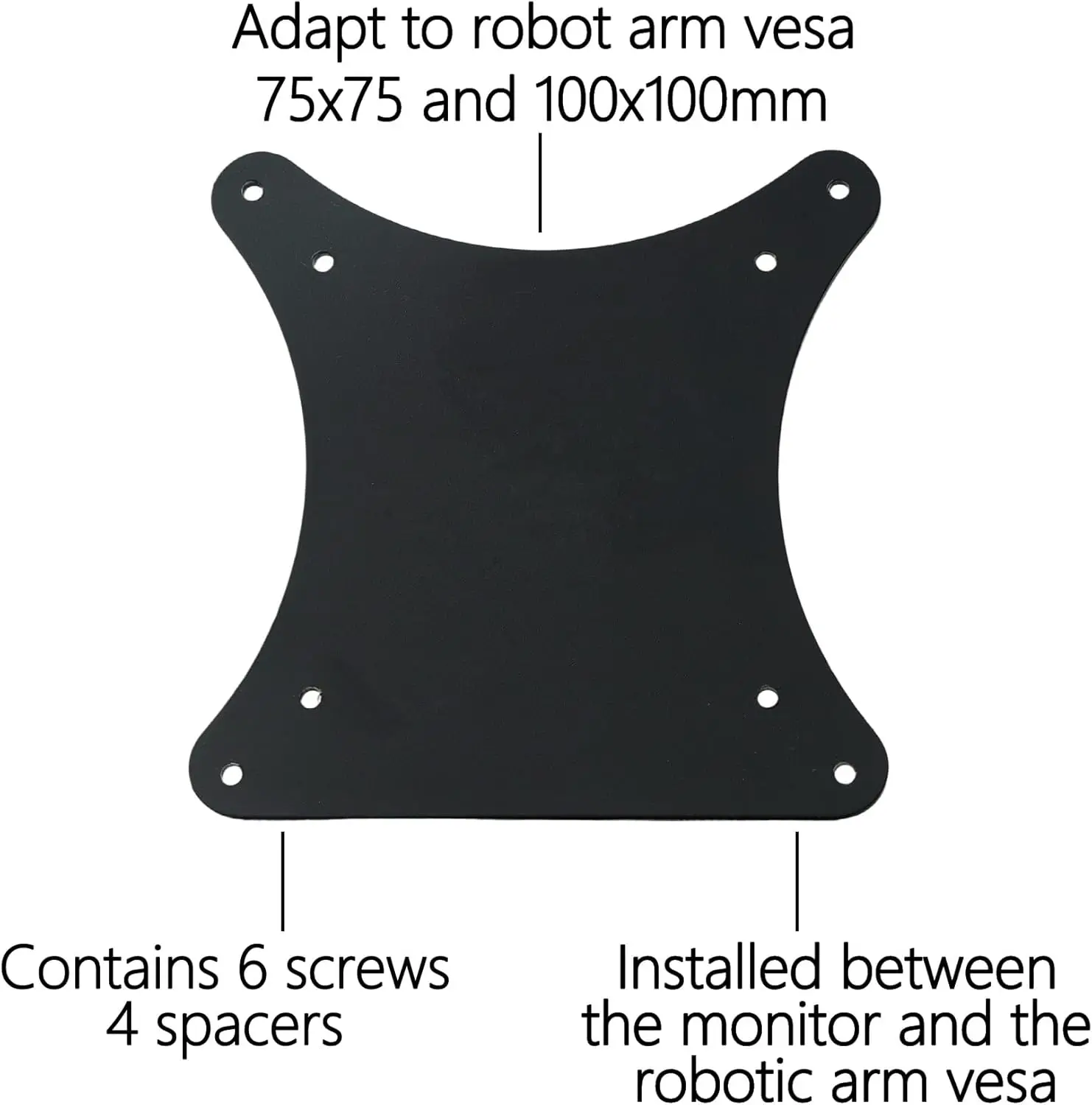 VESA-Adapter kompatibel mit Xiaomi Redmi Monitors G24 A24 1C 1A VESA-MONTAGE