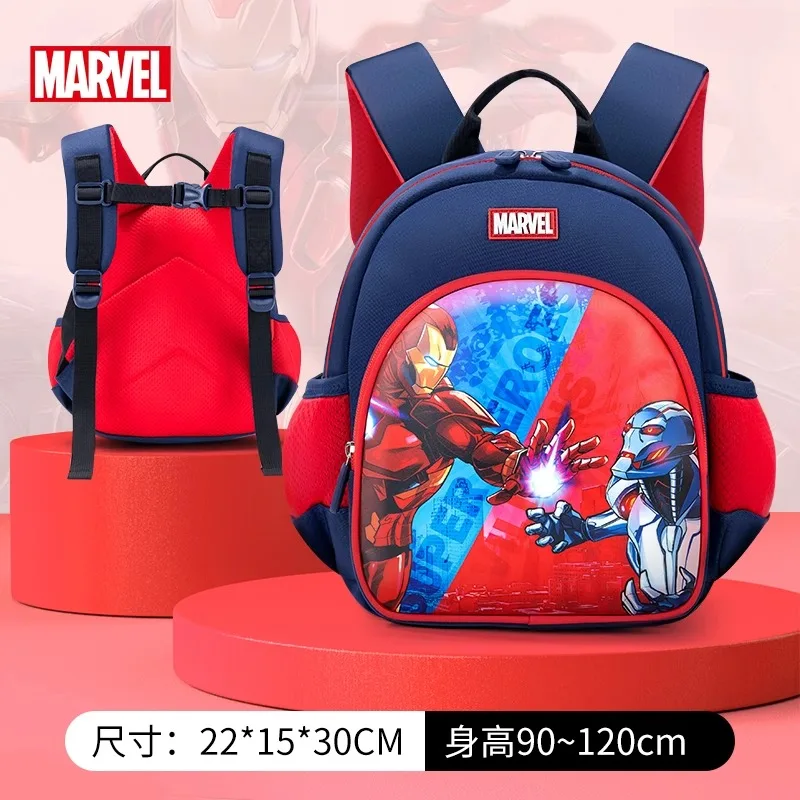 حقيبة ظهر The Avengers Spiderman Captain America Iron Man ذات مظهر عالٍ ومبتكرة للأولاد بتصميم الرسوم المتحركة وخفيفة الوزن للسفر #4